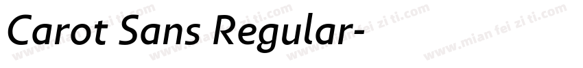 Carot Sans Regular字体转换
